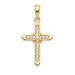 Kreuz Zirkon Anhänger aus 8 Karat Gold