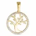 16 mm Lebensbaum Zirkon Anhänger aus 8 Karat Gold - Gold Collection