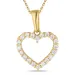 Herz Halskette aus vergoldetem Sterlingsilber und Anhänger aus 8 Karat Gold - Gold Collection