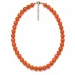 oranger Chalcedon Halskette aus vergoldetem Stahl - AURA