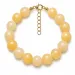 gelber Jade-Stein Armband aus vergoldetem Stahl - AURA