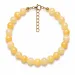 gelber Jade-Stein Armband aus vergoldetem Stahl - AURA