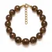 Rauchquarz Armband aus vergoldetem Stahl - AURA