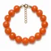 gelbem Calcedon Armband aus vergoldetem Stahl - AURA