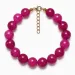 pink Turmalin Armband aus vergoldetem Stahl - AURA