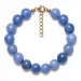 blauem Aquamarin Armband aus vergoldetem Stahl - AURA