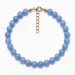 blauem Aquamarin Armband aus vergoldetem Stahl - AURA
