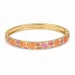 Wasserfest pink bangle aus vergoldetem Stahl - OCEANA