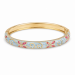 Wasserfest Blumen hellblauem bangle aus vergoldetem Stahl - OCEANA