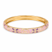 Wasserfest Blumen rosa bangle aus vergoldetem Stahl - OCEANA