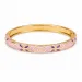 Wasserfest Blumen rosa bangle aus vergoldetem Stahl - OCEANA