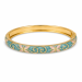 Wasserfest Blumen hellblauem bangle aus vergoldetem Stahl - OCEANA