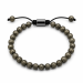 Pyrit Armband aus Nylon mit verstellbarer Kordel