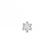 1 x 0,08 ct Diamant Solitärohrstecker in 14 Karat Weißgold mit Diamant 