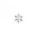 1 x 0,06 ct Diamant Solitärohrstecker in 14 Karat Weißgold mit Diamant 