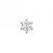 1 x 0,07 ct Diamant Solitärohrstecker in 14 Karat Weißgold mit Diamant 