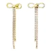 Wasserfester Schleife Zirkon ketten ohrringe in vergoldetem Stahl - OCEANA