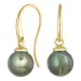 Ohrringe in 9 Karat Gold mit grünem Bergkristall