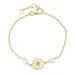 Marguerite Perle Armband aus vergoldetem Sterlingsilber