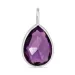 Tropfen lila Amethyst Anhänger aus Silber