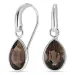 Tropfen Rauchquarz Ohrringe in Silber - Loom Stones
