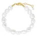 Perle Armband aus vergoldetem Sterlingsilber