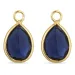Tropfen synthetisch blauem Saphir Anhänger für Ohrringe in vergoldetem Silber - Mix & Match