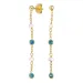 hellblauem Zirkon ketten ohrringe in vergoldetem Silber