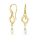 prehnite Ohrringe in vergoldetem Silber