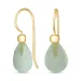 prehnite Ohrringe in vergoldetem Silber