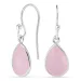 Tropfen pink Bergkristall Ohrringe in Silber