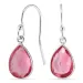 Tropfen pink Bergkristall Ohrringe in Silber