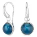 dunkelblauem Bergkristall Ohrringe in Silber