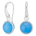 blauem Calcedon Ohrringe in Silber