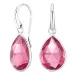 pink Bergkristall Ohrringe in Silber