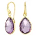 Amethyst Ohrringe in vergoldetem Silber