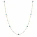 blauem Halskette aus vergoldetem Sterlingsilber - Loom Stones