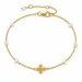 Dagmarkreuz Perle Armband aus vergoldetem Sterlingsilber