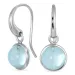 runden blauem Bergkristall Ohrringe in versilbertes Messing - Loom Stones
