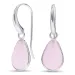 Tropfen rose Bergkristall Ohrringe in versilbertes Messing