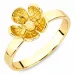 Blumen Ring aus vergoldetes Messing - Eliné