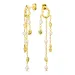 Perle ketten ohrringe in vergoldetes Messing - Eliné