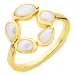Perle Ring aus vergoldetes Messing - Eliné