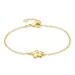Blumen Zirkon Armband aus vergoldetes Messing - Eliné