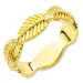 Blatt Ring aus vergoldetes Messing