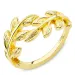 Blatt Ring aus vergoldetes Messing