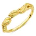 Blatt Ring aus vergoldetes Messing