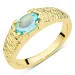 blauem Bergkristall Ring aus vergoldetes Messing - Eliné
