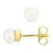 5 mm Perle Ohrstecker in vergoldetes Messing - Eliné