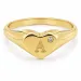 buchstab a Zirkon Ring aus vergoldetes Messing